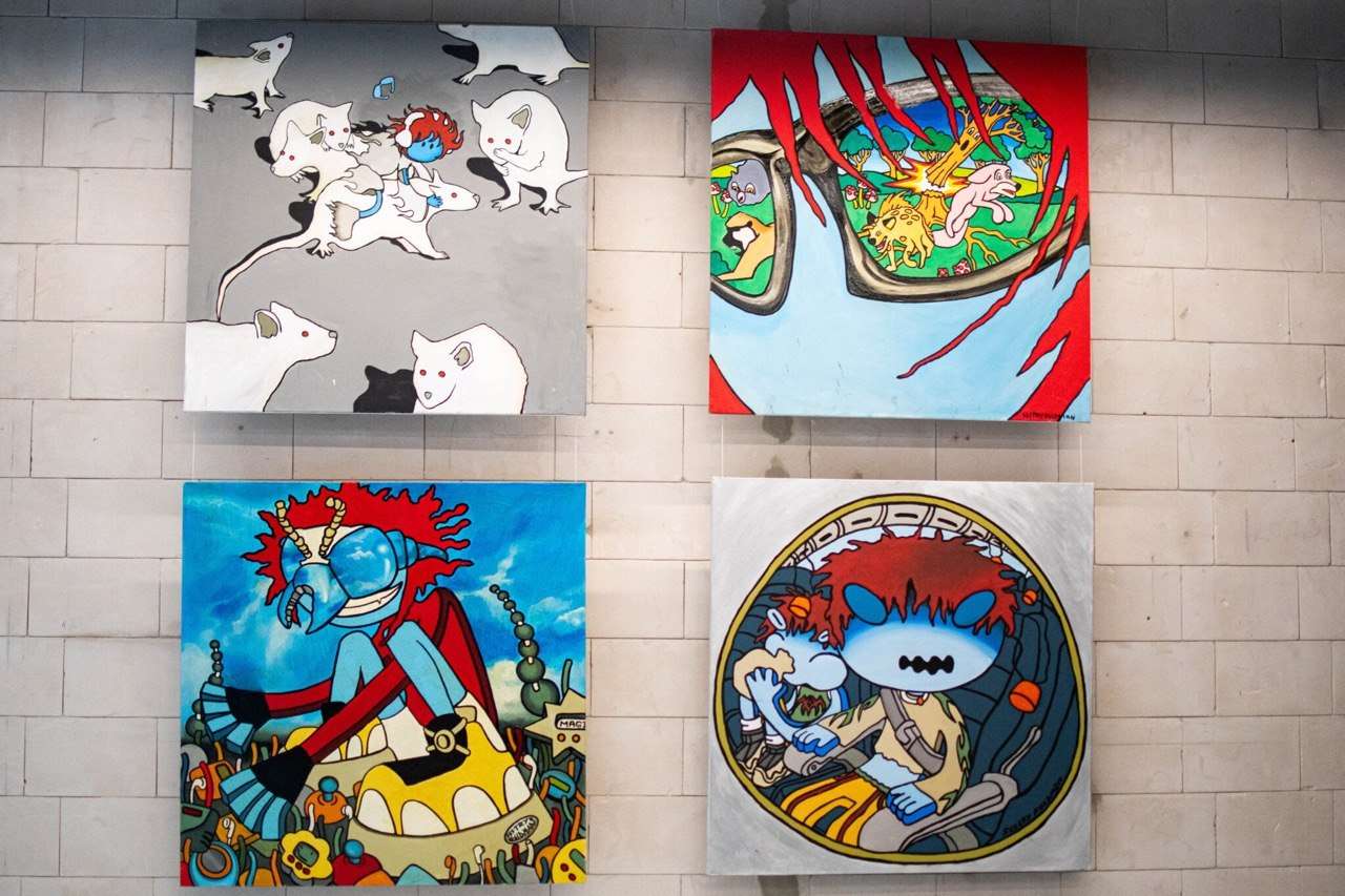 Paintings in the TECHNOSAPIENS exhibition